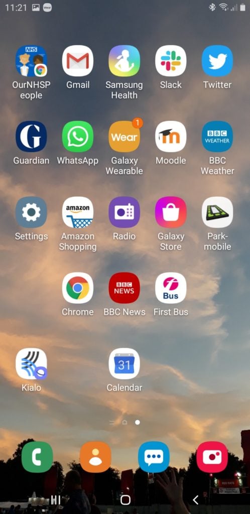 icon on mobile home screen