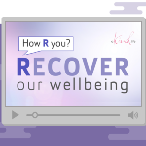 Image of video player displaying the title screen for How R you? Recover our wellbeing