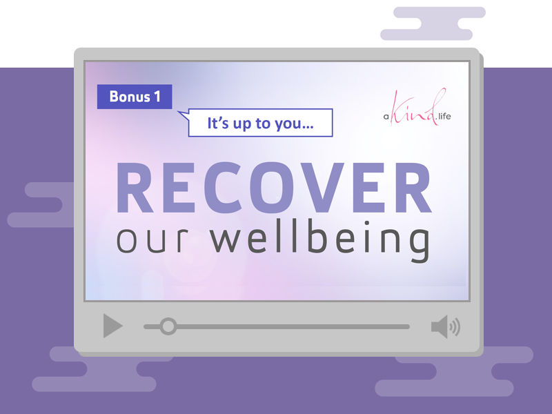 Video player screen displaying - bonus 1, It's up to you... Recover our wellbeing
